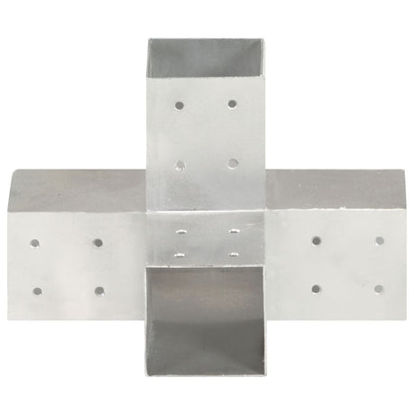 Vidaxx poteau de connexion forme X 81x81 mm métal galvanisé