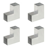 Vidaxl Connexions PALL 4 ST-L-Shape 91x91 mm Métal galvanisé