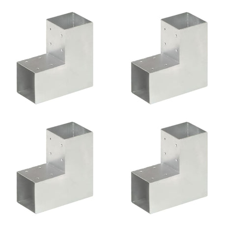 Vidaxl Connexions PALL 4 ST-L-Shape 91x91 mm Métal galvanisé