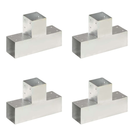 Connexions de pile vidaxl 4 MT T-SHAPE 91X91 MM MÉTAL galvanisé