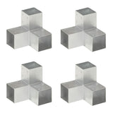 Connexions de pile Vidaxl 4 PC-Shape 91x91 mm Métal galvanisé