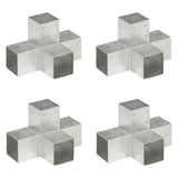 Connexions de pile Vidaxl 4-PC-Shape 91x91 mm Métal galvanisé