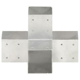 Connexions de pile Vidaxl 4-PC-Shape 91x91 mm Métal galvanisé