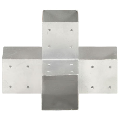 Connexions de pile Vidaxl 4-PC-Shape 91x91 mm Métal galvanisé