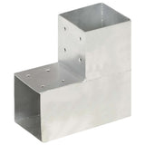 Vidaxl connexions de poteaux 4 pcs en forme de L 101x101 mm métal galvanisé
