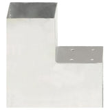 Vidaxl connexions de poteaux 4 pcs en forme de L 101x101 mm métal galvanisé