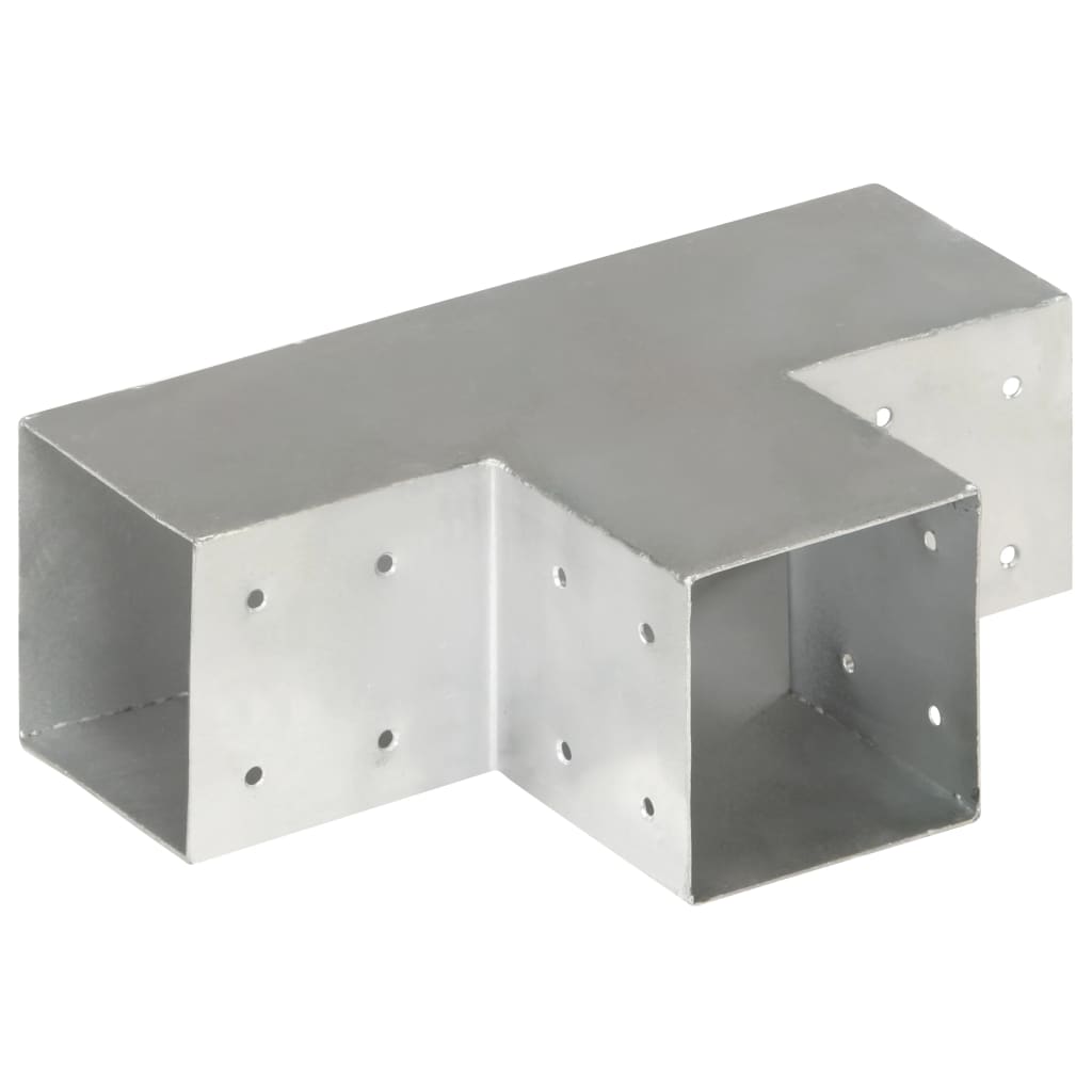 Vidaxl poteau de connexion forme T 101x101 mm métal galvanisé