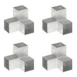 Vidaxl connexions de poteaux 4 pcs en forme de Y 101x101 mm métal galvanisé