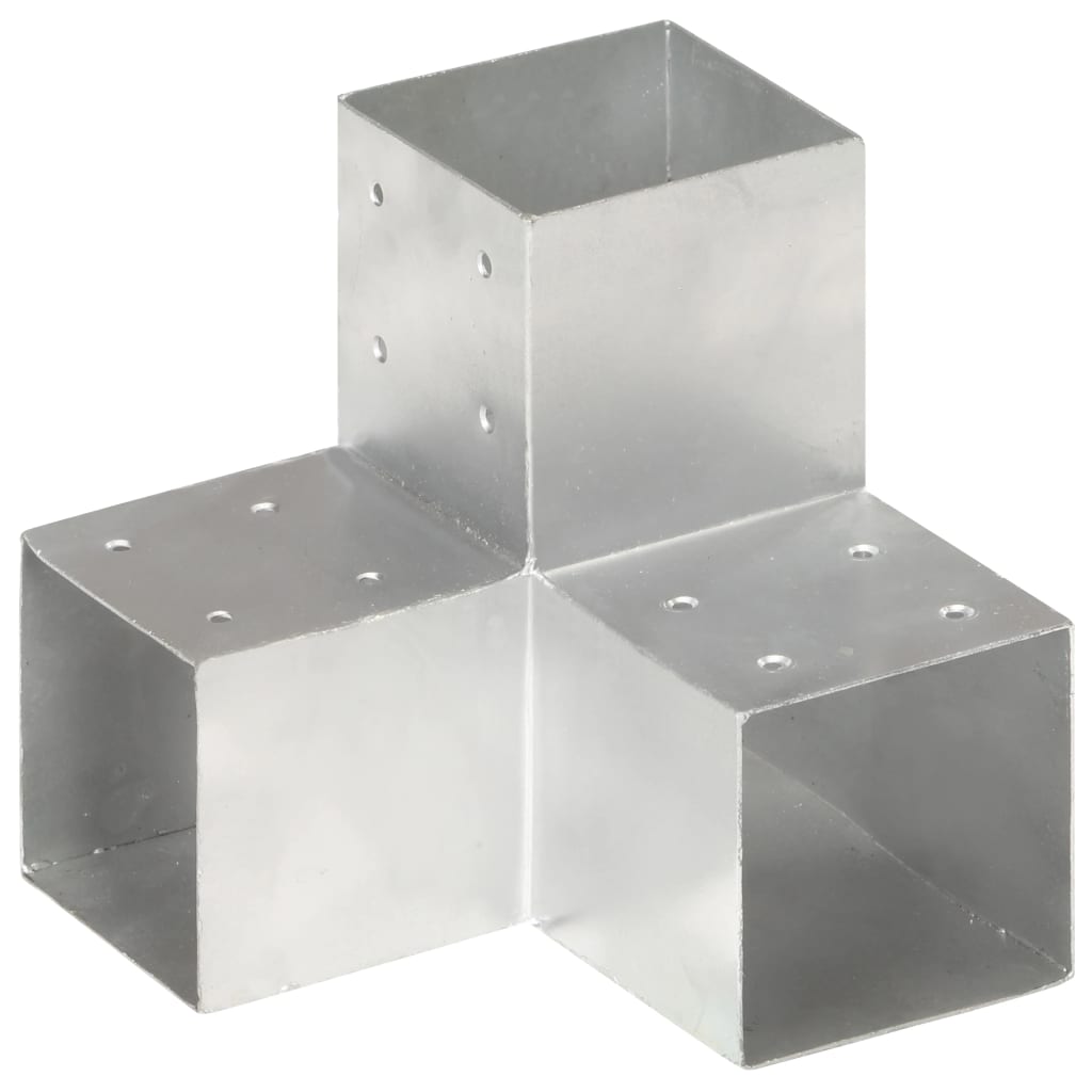 Vidaxl connexions de poteaux 4 pcs en forme de Y 101x101 mm métal galvanisé