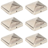 Capes de pile Vidaxl 6 ST Pyramide 71x71 mm en acier inoxydable