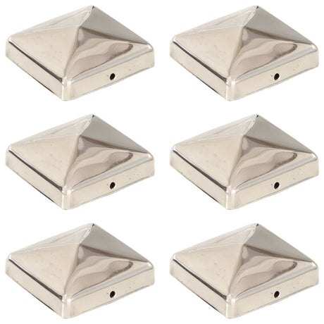 Capes de pile Vidaxl 6 ST Pyramide 71x71 mm en acier inoxydable
