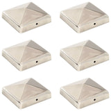 VidaXL Pile Hoods 6 pst Pyramid 91x91 mm Stainless steel