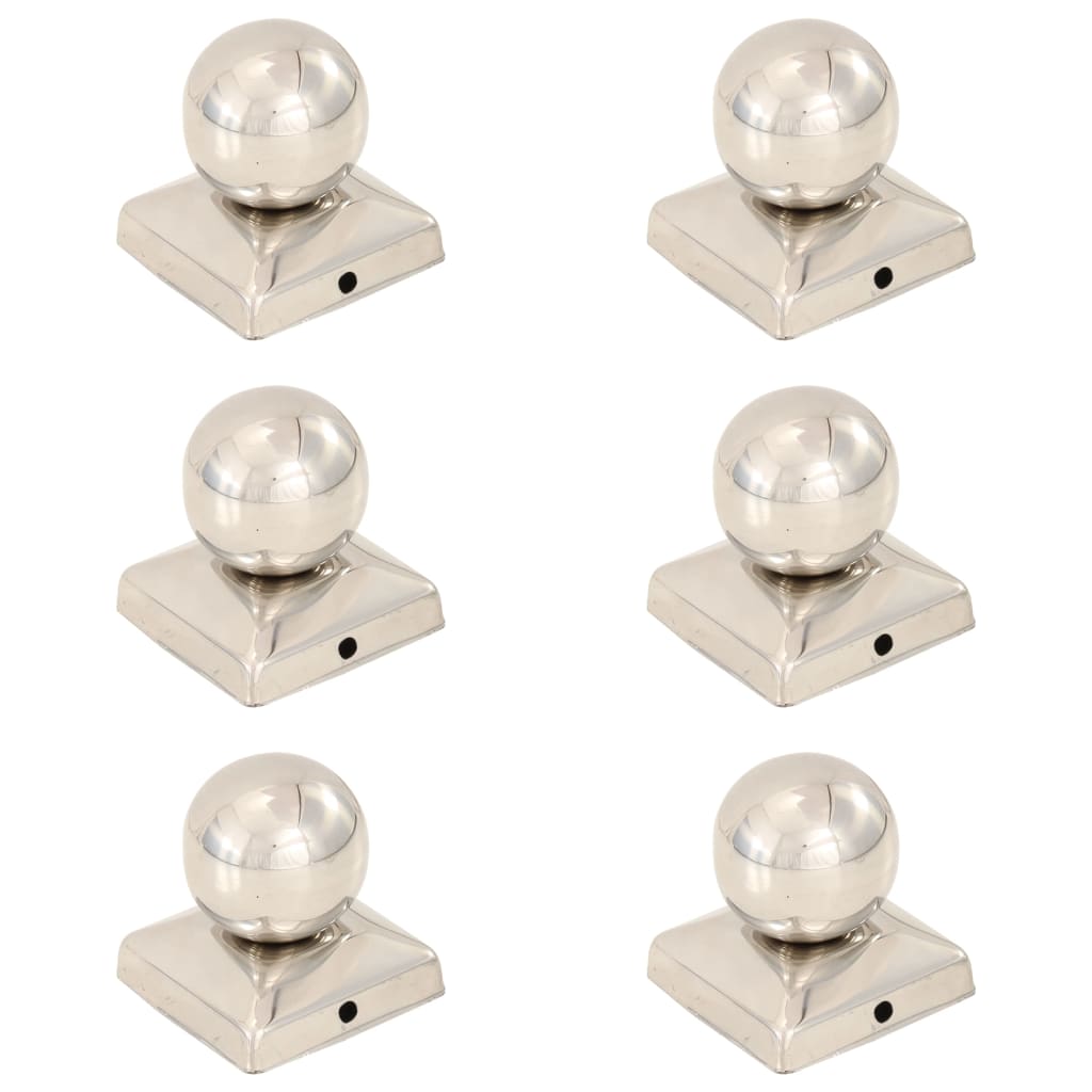 Capuches de pile vidaxl 6 ST Bol 71x71 mm en acier inoxydable