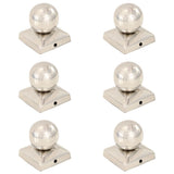 Capuches de pile vidaxl 6 ST Bol 71x71 mm en acier inoxydable