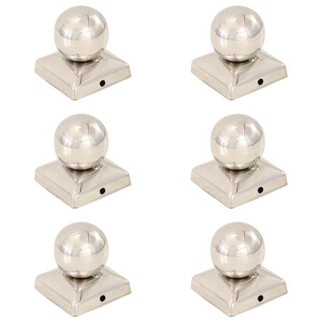Capuches de pile vidaxl 6 ST Bol 71x71 mm en acier inoxydable