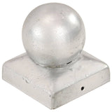 Vidaxl capuchons de poteau 6 pcs boule 71x71 mm métal galvanisé