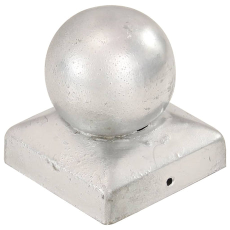 Vidaxl capuchons de poteau 6 pcs boule 71x71 mm métal galvanisé