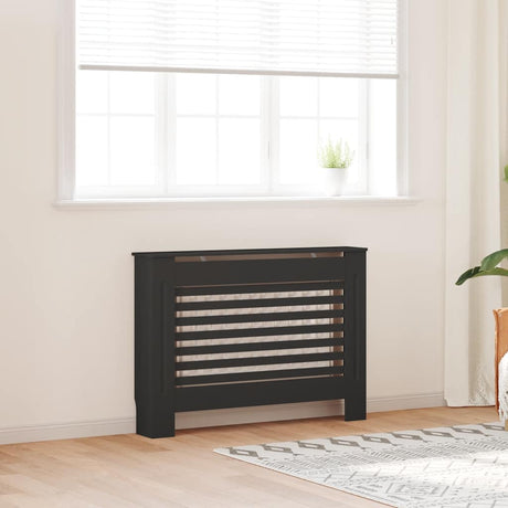 Construction de radiatorom vidaxl 112x19x81,5 cm mdf noir