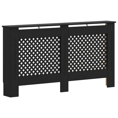 Construction de radiatorom vidaxl 152x19x81,5 cm mdf noir