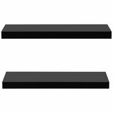 Vidaxl wandschappen zwevend 2 st 60x20x3,8 cm zwart