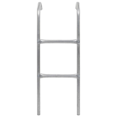 Échelle de trampoline Vidaxl avec 2 sports 102,6 cm en acier en argent coloré