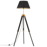 Vidaxl Lamce Lamp Driepoot 141 cm pevný teak černá a zlatá barva