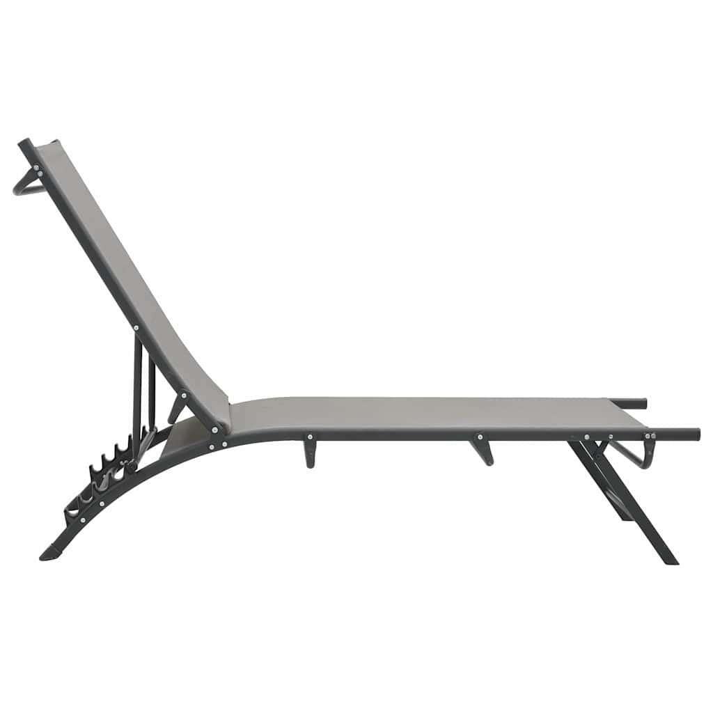 Vidaxl ligbedden 2 st textileen en staal