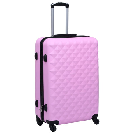 Vidaxl en 3 parties à bagages durs Abs Pink