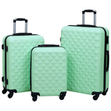 Vidaxl en 3 parties bagages durs ensembles abs menthe colorés