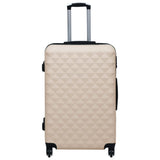 Vidaxl en 3 parties bagages durs Abs Abs Gold Colored