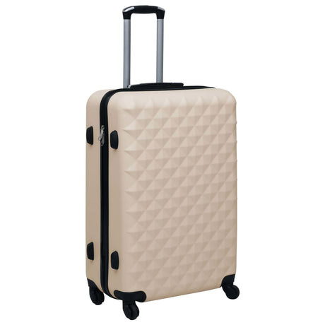 Vidaxl en 3 parties bagages durs Abs Abs Gold Colored