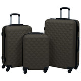 Vidaxl en 3 parties bagages durs ensembles Abshracite