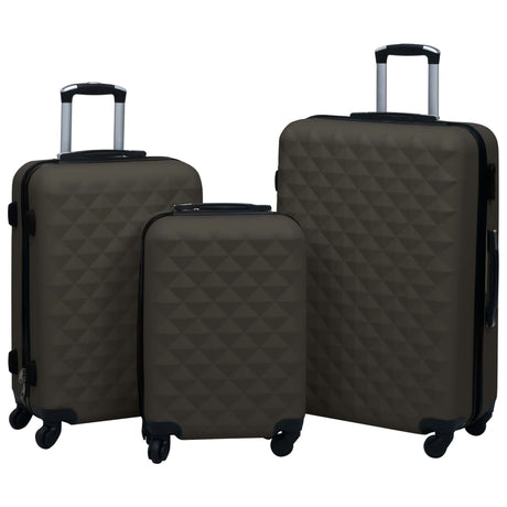 Vidaxl en 3 parties bagages durs ensembles Abshracite