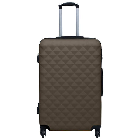Vidaxl en 3 parties à bagages durs Abs Brown