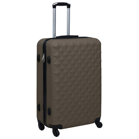 Vidaxl en 3 parties à bagages durs Abs Brown