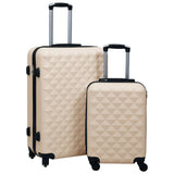 Vidaxl Ensemble de bagages durs en 2 parties ABS Gold colorés