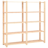 Vidaxl Späichere racks 5-Schichten 5 PC 170x38x170 cm Pine Holz 500 kg