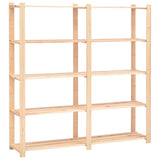 Rack di archiviazione Vidaxl 5 strati 10 pezzi 170x38x170 cm in legno di pino 500 kg