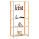 Rack di archiviazione VIDAXL 5 STAGGIO 2 ST 80x38x170 cm Pine Wood 250 kg