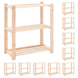 Vidaxl Storage Racks 3-lag 10 ST 80x38x90 cm fyrretræ 150 kg