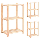 Racks de stockage Vidaxl 3 couches 3 PCS 60x38x90 cm Pine solide 150 kg