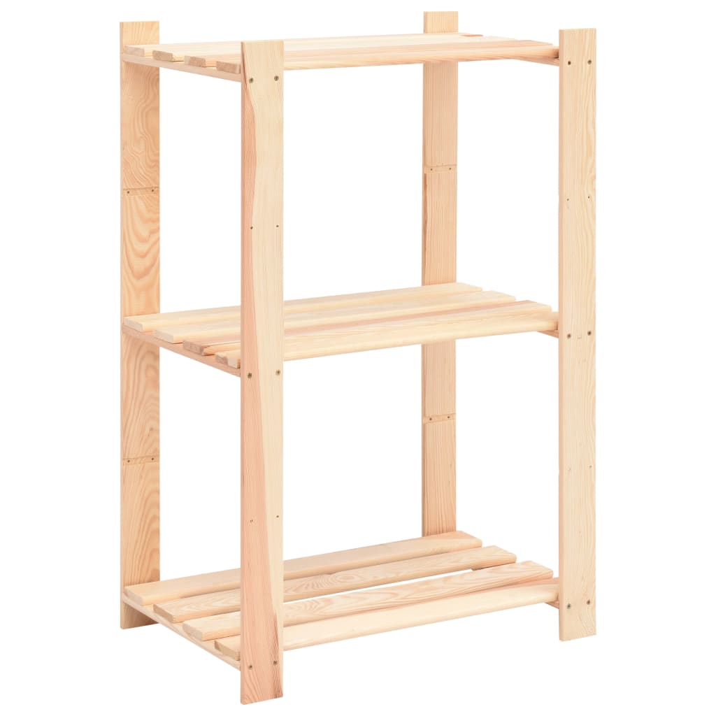 Racks de stockage Vidaxl 3 couches 5 PCS 60x38x90 cm Pine solide 150 kg