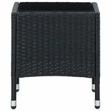 Vidaxl tuintafel 40x40x45 cm poly rattan zwart