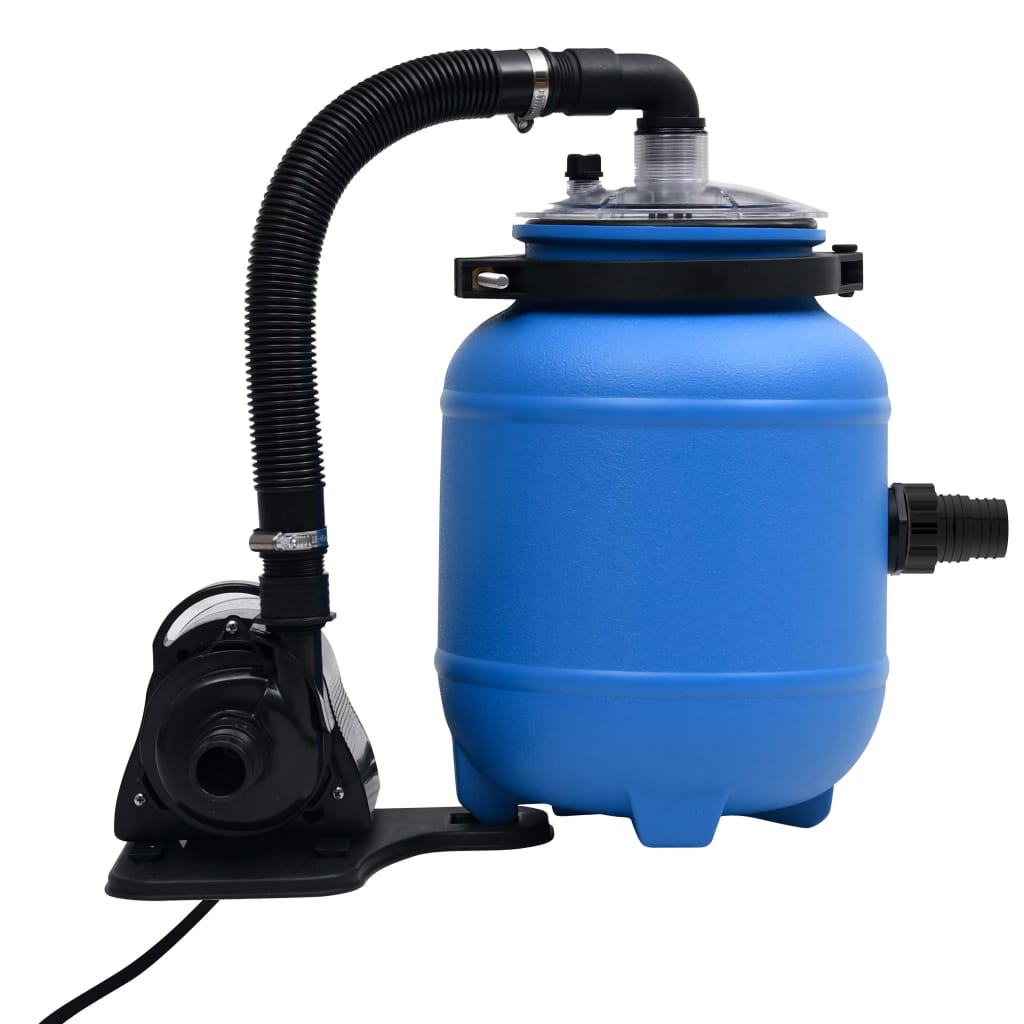 Vidaxl Swimming pool filter pump 4 m³ U Black and Blue