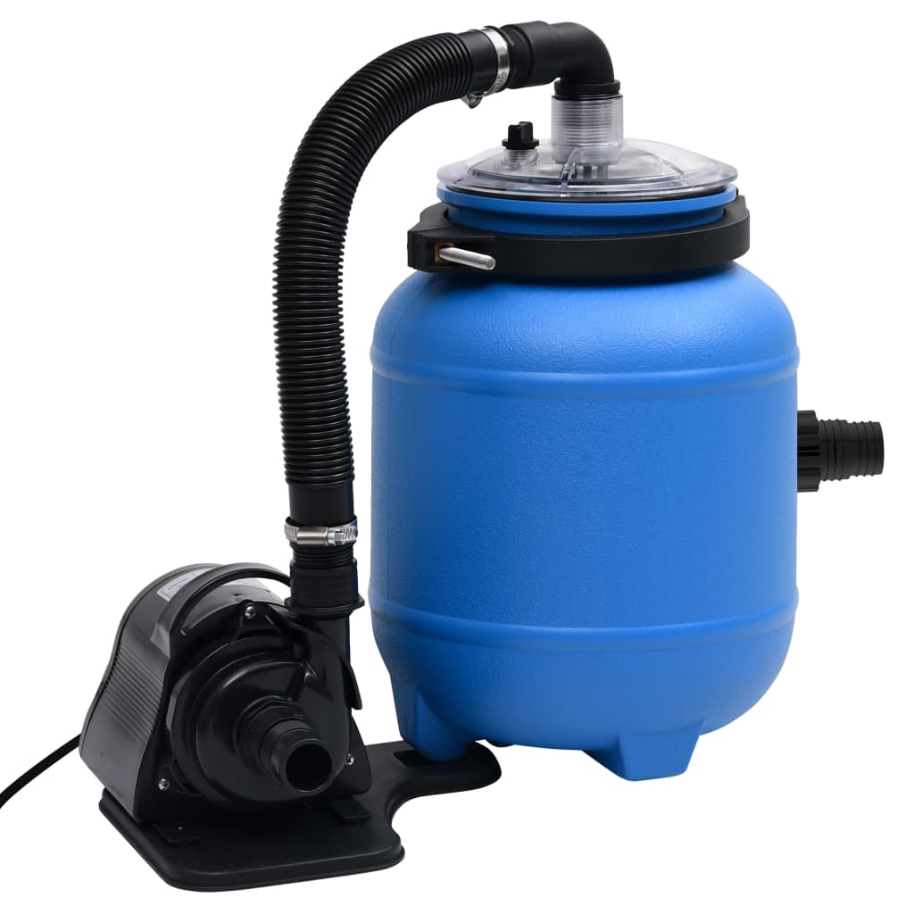 Vidaxl Swimming pool filter pump 4 m³ U Black and Blue