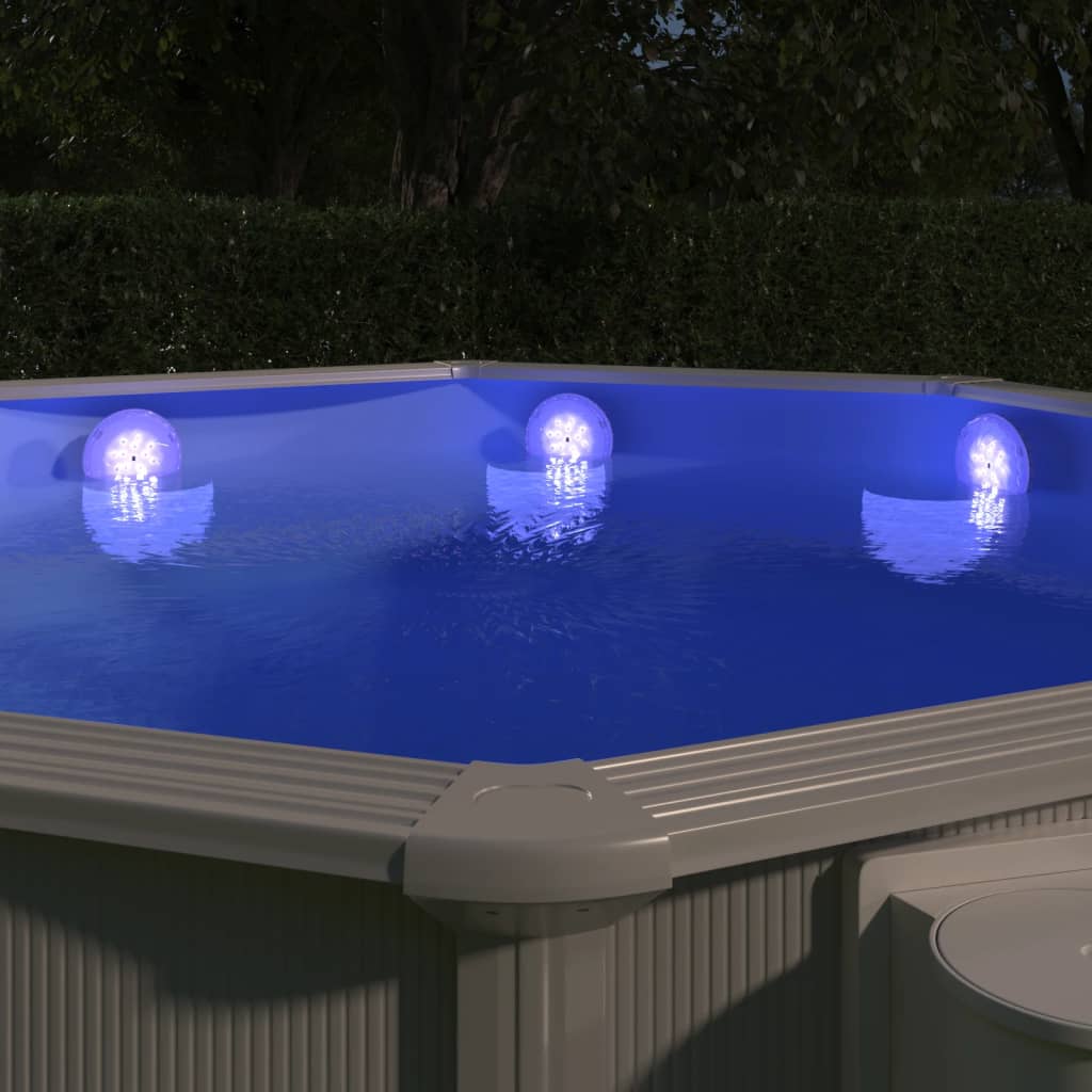 VIDAXL Swimming Polsol lampada Dip -UP Floating LED con telecomando bianco