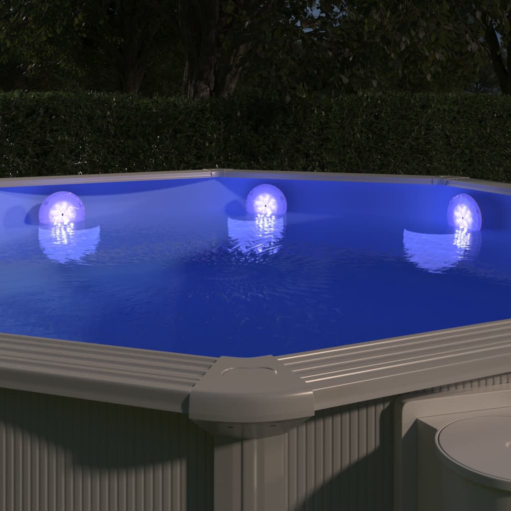 Lampe à piscine Vidaxl LED flottante avec télécommande multi-colorants