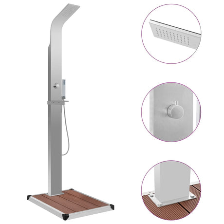 Douche extérieure Vidaxx avec receveur en acier inoxydable HKC