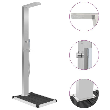 Douche extérieure Vidaxx avec receveur en acier inoxydable HKC