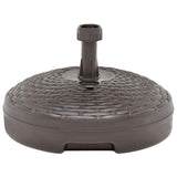 Pied de parasol vidaxl rempli d'eau de sable 20 l en plastique brun en plastique